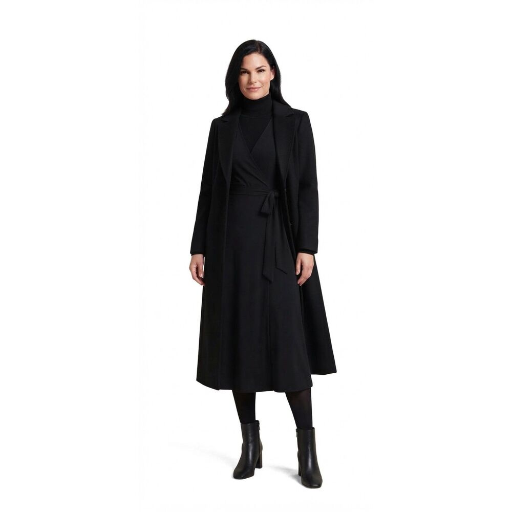 The limitedWomen’s Black V-Neck Sleeveless Wrap Tie Midi Dress Size M